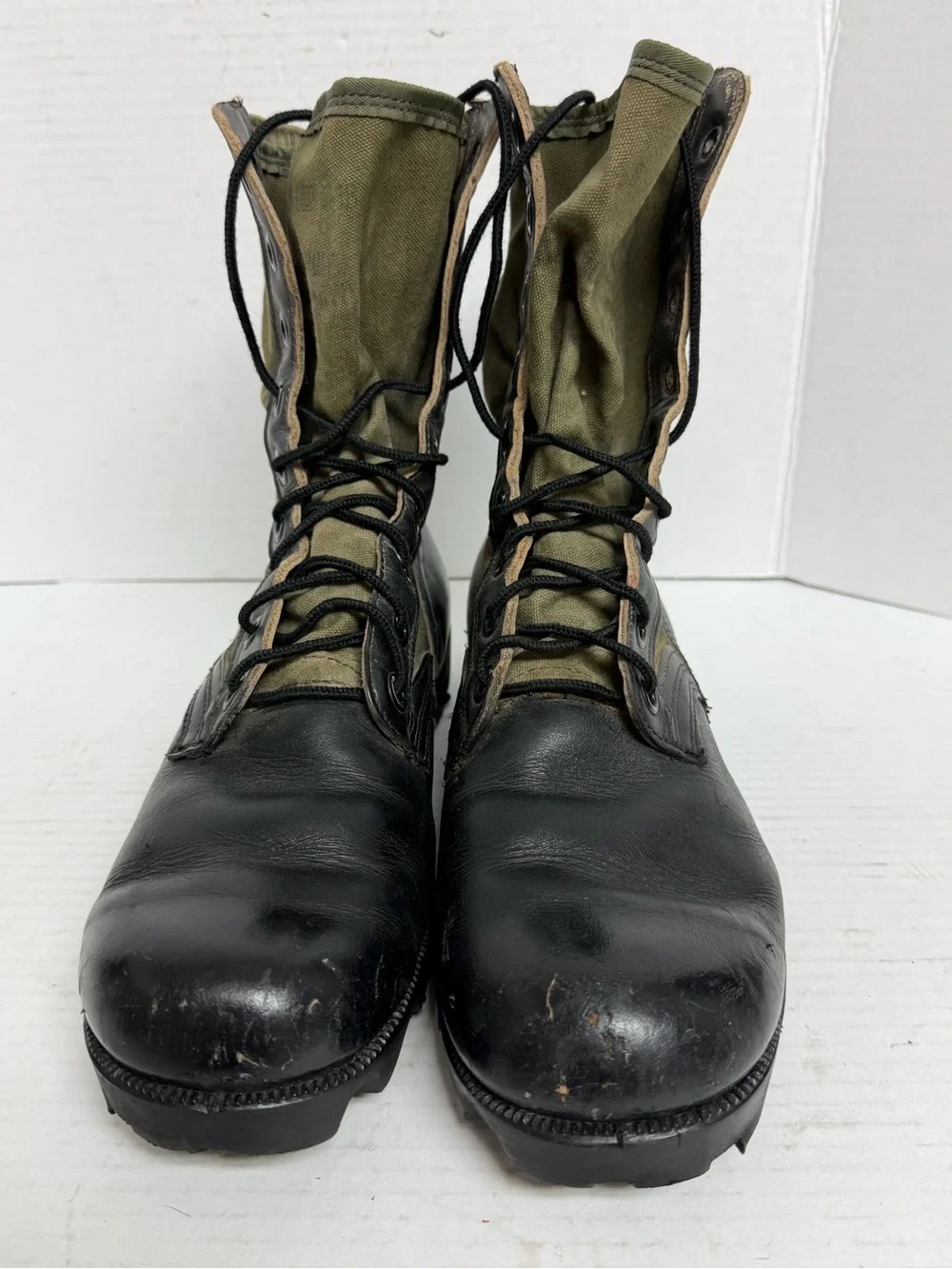 Vintage US Military Jungle Boots Spike Protector Size 9R Addison RARE